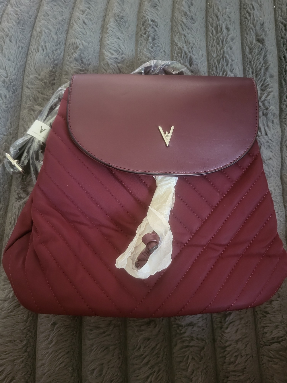 Vaness Willuams Quilted Burgundy Women's Backpack